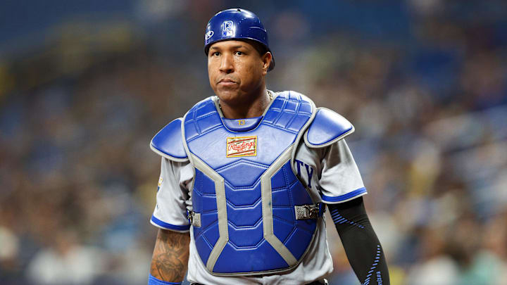 Kansas City Royals catcher Salvador Perez