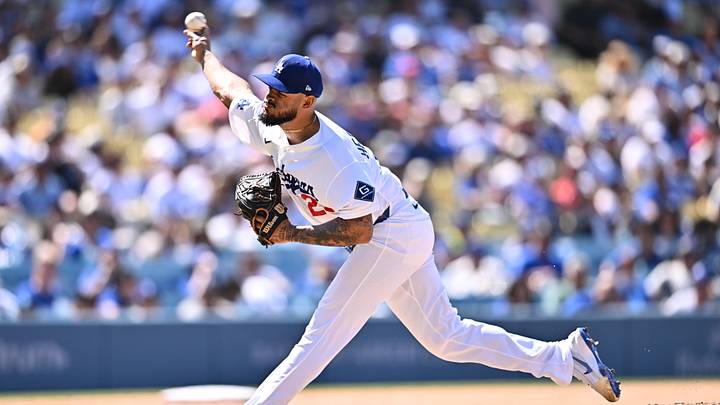 Jun 7, 2026; Los Angeles, California, USA; Los Angeles Dodgers pitcher Jonathan Hernández (29) throws to the plate during the seventh inning against the Los Angeles Angels at Dodger Stadium. Mandatory Credit: William Liang-Imagn Images Jun 7, 2026; Los Angeles, California, USA; Los Angeles Dodgers pitcher Jonathan Hernández (29) throws to the plate during the seventh inning against the Los Angeles Angels at Dodger Stadium. Mandatory Credit: William Liang-Imagn Images