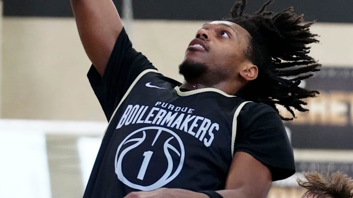 Purdue Boilermakers guard Antione West Jr. (1) practices Purdue Boilermakers guard Antione West Jr. (1) practices