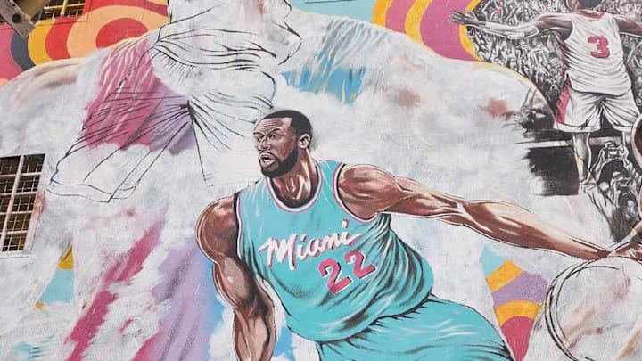 Miami artist Kyle Holbrook added Heat forward Andrew Wiggins to his popular mural.