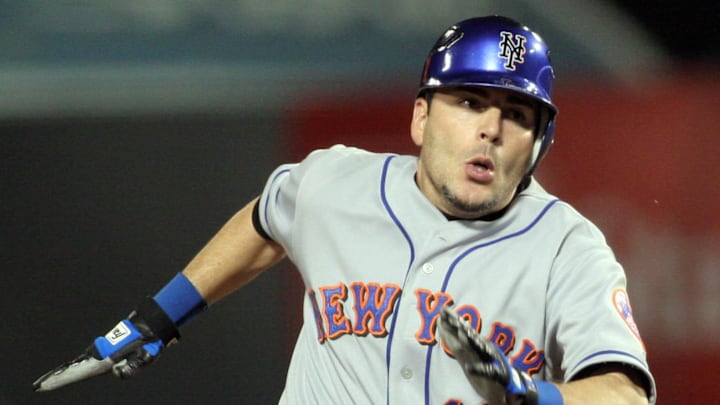 June 13, 2007; Los Angeles CA, USA; New York Mets catcher Paul Lo Duca sprints to third base in the seventh inning against the Los Angeles Dodgers at Dodger Stadium in Los Angeles CA. The Dodgers defeated the Mets 9-1. Mandatory Credit: Gary A. Vasquez-Imagn Images Copyright © 2007 Gary A. Vasquez