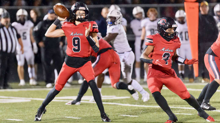 Camas' quarterback Jake Davidson will be utilized as a passer and runner in the new Camas' offense in 2024. Camas' quarterback Jake Davidson will be utilized as a passer and runner in the new Camas' offense in 2024.