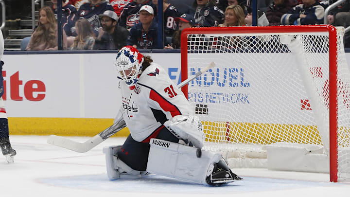 Hunter Shepard, Washington Capitals Mandatory Credit: Russell LaBounty-Imagn Images