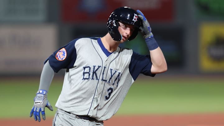Brooklyn Cyclone's JT Schwartz (3) rounds the bases after hitting a grand slam home run during game against the Hudson Valley Renegades at Dutchess Stadium in Wappingers Falls July 27, 2022.
Renegades Vs Cyclones Baseball Brooklyn Cyclone's JT Schwartz (3) rounds the bases after hitting a grand slam home run during game against the Hudson Valley Renegades at Dutchess Stadium in Wappingers Falls July 27, 2022.
Renegades Vs Cyclones Baseball