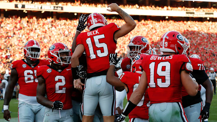 Georgia quarterback Carson Beck (15)
