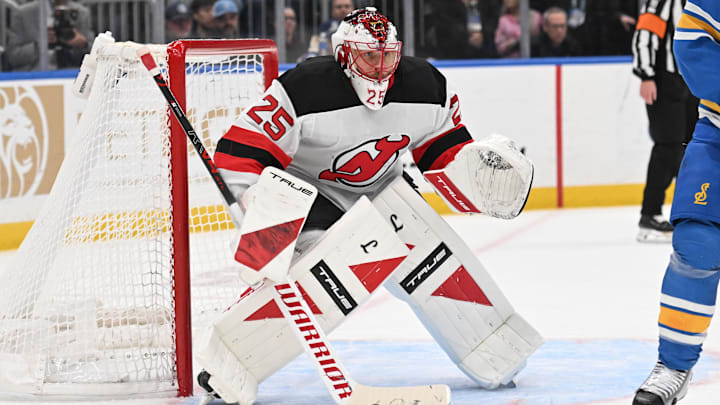 New Jersey Devils goaltender Jacob Markstrom (25): Joe Puetz-Imagn Images New Jersey Devils goaltender Jacob Markstrom (25): Joe Puetz-Imagn Images