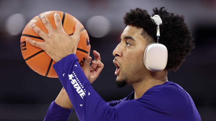 Feb 14, 2026; Houston, Texas, USA; Kansas State Wildcats guard PJ Haggerty (4) warms up before playing against the Houston Cougars at Fertitta Center. Mandatory Credit: Thomas Shea-Imagn Images Feb 14, 2026; Houston, Texas, USA; Kansas State Wildcats guard PJ Haggerty (4) warms up before playing against the Houston Cougars at Fertitta Center. Mandatory Credit: Thomas Shea-Imagn Images