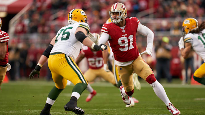 San Francisco 49ers defensive tackle Arik Armstead (91)