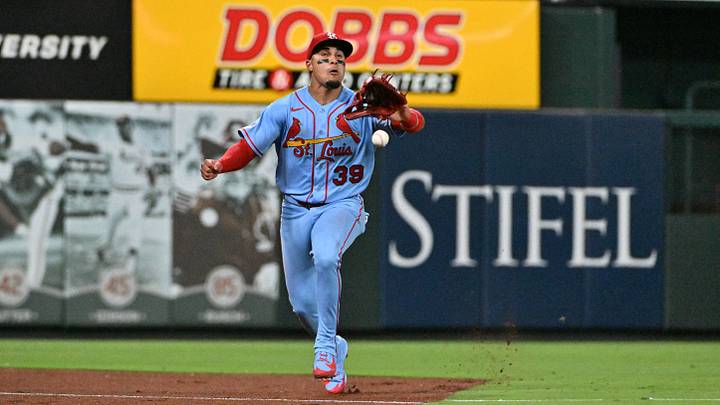 Sep 18, 2026; St. Louis, Missouri, USA; St. Louis Cardinals left fielder Bryan Torres (39) makes a fielding error on a fly ball from Washington Nationals left fielder Daylen Lile during the ninth inning at Busch Stadium. Mandatory Credit: Jeff Le-Imagn Images Sep 18, 2026; St. Louis, Missouri, USA; St. Louis Cardinals left fielder Bryan Torres (39) makes a fielding error on a fly ball from Washington Nationals left fielder Daylen Lile during the ninth inning at Busch Stadium. Mandatory Credit: Jeff Le-Imagn Images