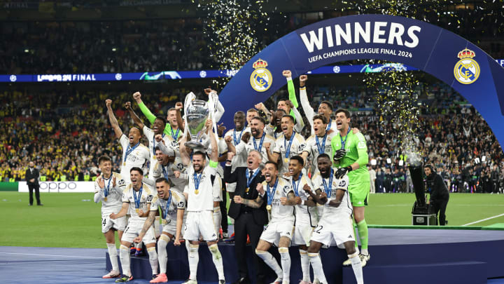 Real Madrid win 2024 UEFA Champions League trophy, beating Borussia Dortmund 2-0 in final Real Madrid win 2024 UEFA Champions League trophy, beating Borussia Dortmund 2-0 in final