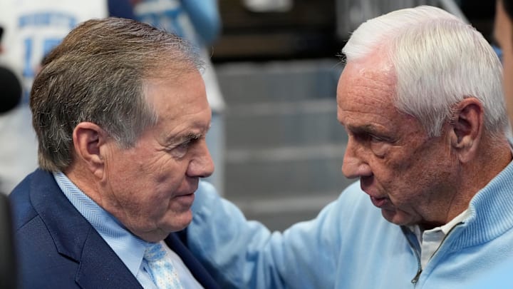 UNC football head coach Bill Belichick and UNC basketball legend Roy Williams