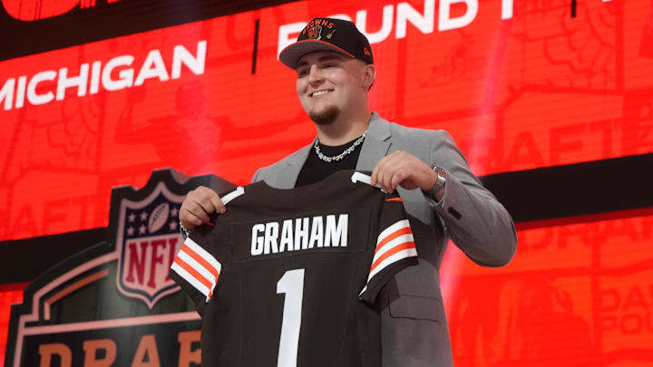 Michigan defensive lineman Mason Graham is selected by the Cleveland Browns as the No. 5 pick in the 2025 NFL Draft.
