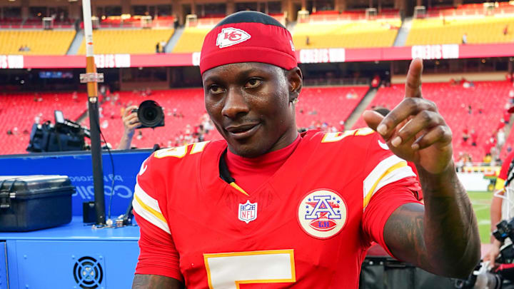 Kansas City Chiefs wide receiver Marquise Brown Kansas City Chiefs wide receiver Marquise Brown