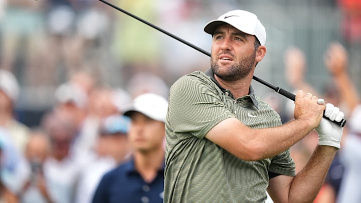 World No. 1 Scottie Scheffler is seven shots back of the lead entering the weekend at the U.S. Open. 