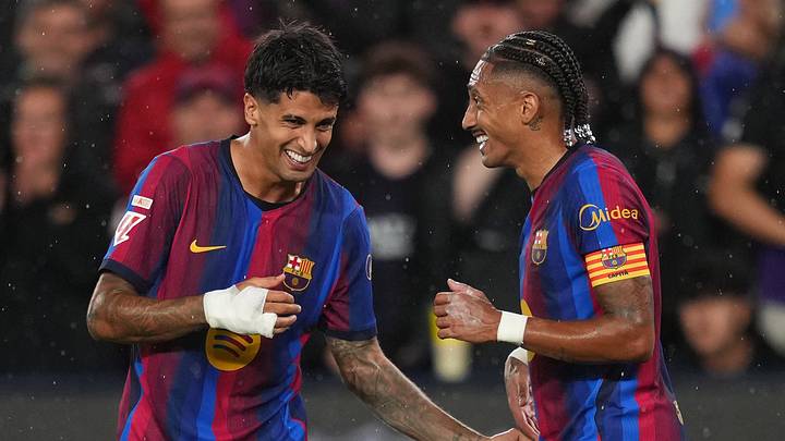 Raphinha (right) and João Cancelo were at the heart of Barcelona’s attacking onslaught. Raphinha (right) and João Cancelo were at the heart of Barcelona’s attacking onslaught.