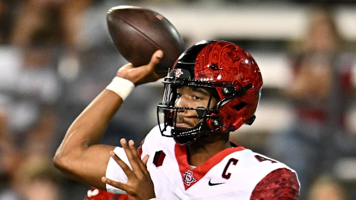 San Diego State quarterback Jayden Denegal 