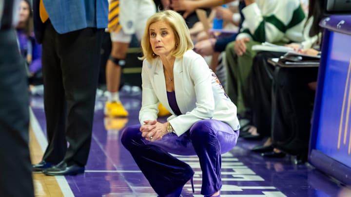 Tigers head coach Kim Mulkey, LSU Tigers Women’s Basketball take on the Florida Gators in Baton Rouge, LA. Monday, Jan. 26, 2026.