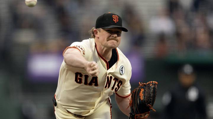 Jun 8, 2026; San Francisco, California, USA; San Francisco Giants starting pitcher Logan Webb (62) delivers a pitch against the Washington Nationals during the first inning at Oracle Park. Mandatory Credit: D. Ross Cameron-Imagn Images
