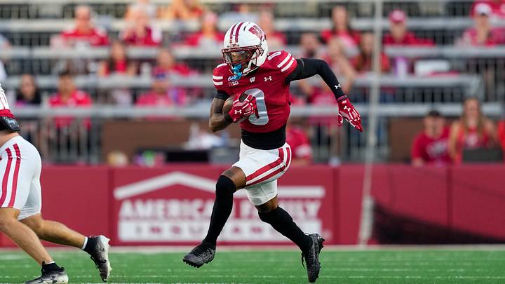 Wisconsin Badgers wide receiver Tyrell Henry Wisconsin Badgers wide receiver Tyrell Henry