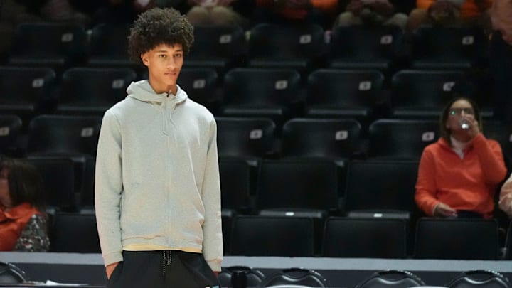 Five-star prospect Nate Ament at the NCAA college basketball game between Tennessee and Kentucky