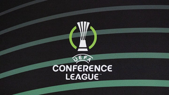 A view of the official logo UEFA Europa Conference League...