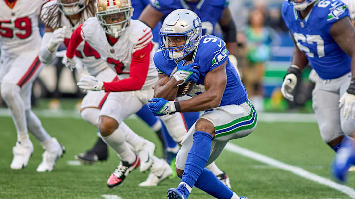 Seattle Seahawks running back Kenneth Walker III (9) Seattle Seahawks running back Kenneth Walker III (9)