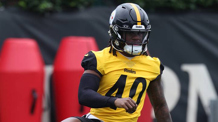 Jun 9, 2026; Pittsburgh, PA, USA;  Pittsburgh Steelers cornerback Devan Boykin (40) participates in drills during Minicamp at UPMC Rooney Sports Complex. Mandatory Credit: Charles LeClaire-Imagn Images