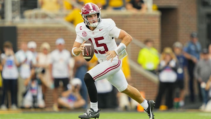 Ty Simpson and the Crimson Tide are road favorites in Week 9.