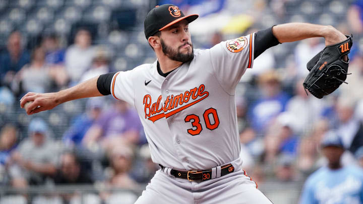 Baltimore Orioles starting pitcher Grayson Rodriguez (30).