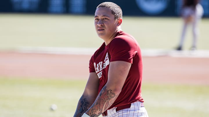 Kuhio Aloy, Arkansas baseball vs. UAPB Kuhio Aloy, Arkansas baseball vs. UAPB