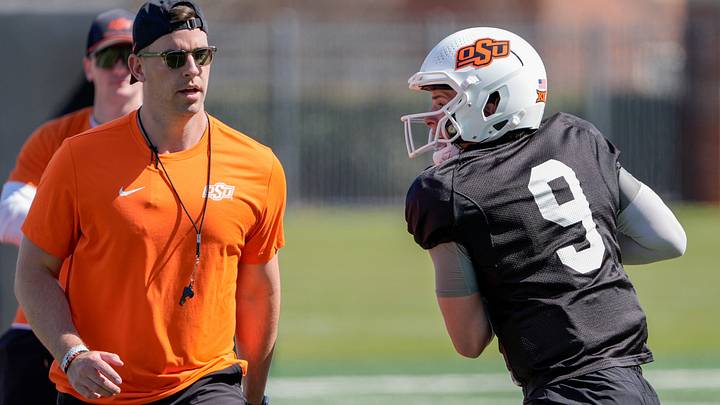 Oklahoma State offensive coordinator Sean Brophy.