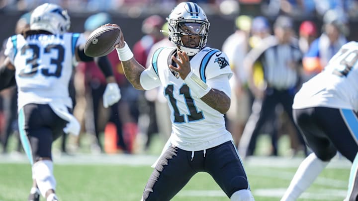 Carolina Panthers quarterback PJ Walker (11) 