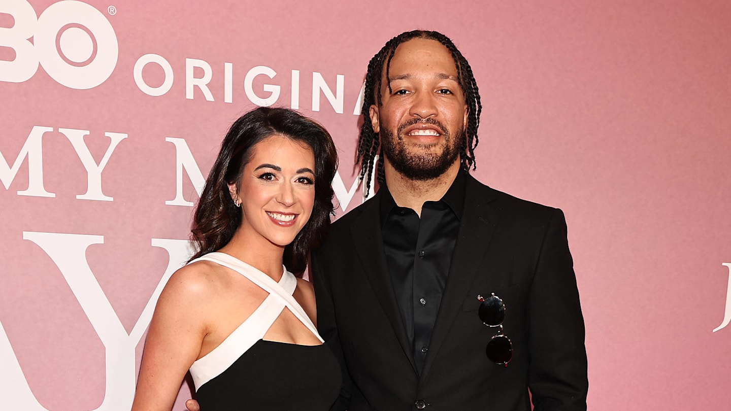 Jalen Brunson's Wife Ali and Daughter Match in Custom Knicks Jackets for Playoffs