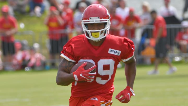 Former Kansas City Chiefs wide receiver Kashif Moore is pictured during 2016 training camp. Moore is Penn State's new wide receivers coach. 