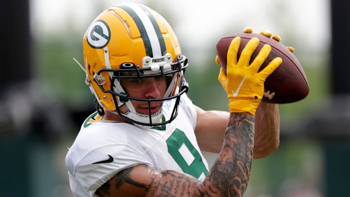 Christian Watson's knee doesn't appear to be bothering him. 