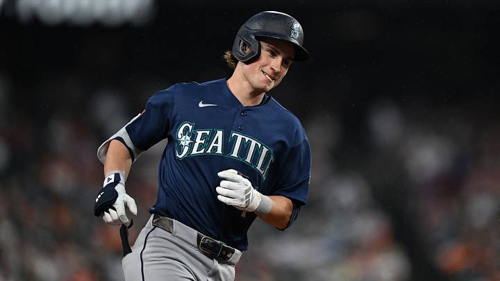 Jun 5, 2026; Detroit, Michigan, USA; Seattle Mariners third baseman Colt Emerson (4) rounds the bases after hitting a home run against the Detroit Tigers in the seventh inning at Comerica Park. Mandatory Credit: Lon Horwedel-Imagn Images Jun 5, 2026; Detroit, Michigan, USA; Seattle Mariners third baseman Colt Emerson (4) rounds the bases after hitting a home run against the Detroit Tigers in the seventh inning at Comerica Park. Mandatory Credit: Lon Horwedel-Imagn Images