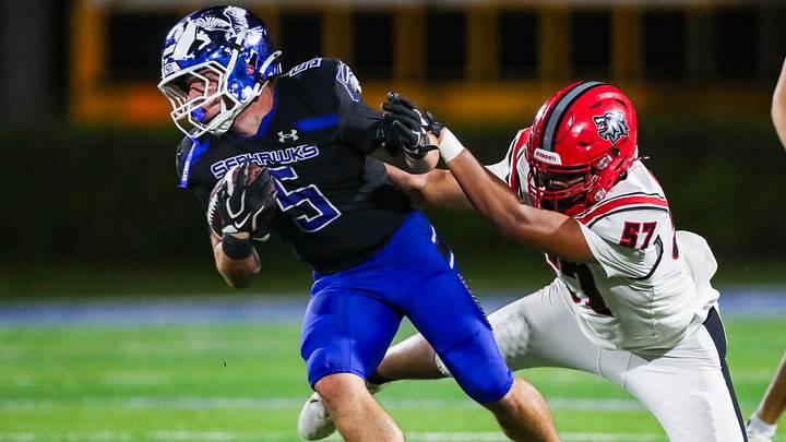 The South Fort Myers Wolfpack compete against the Community School of Naples Seahawks in a week five game at Community School of Naples in Naples, Fla., on Friday, Sept. 18, 2026. South defeated Community School 29-14.