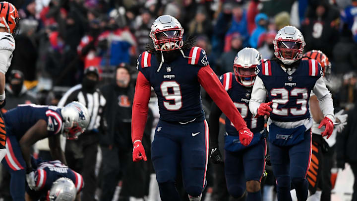 Dec 24, 2022; Foxborough, Massachusetts, USA; New England Patriots linebacker Matthew Judon (9)