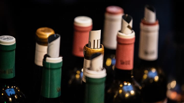 General view of wine bottles during the Essence of Wine...
