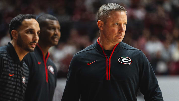 Feb 1, 2025; Tuscaloosa, Alabama, USA; Georgia Bulldogs head coach Mike White looks on during the first half against the Alabama Crimson Tide at Coleman Coliseum. Mandatory Credit: Will McLelland-Imagn Images Feb 1, 2025; Tuscaloosa, Alabama, USA; Georgia Bulldogs head coach Mike White looks on during the first half against the Alabama Crimson Tide at Coleman Coliseum. Mandatory Credit: Will McLelland-Imagn Images