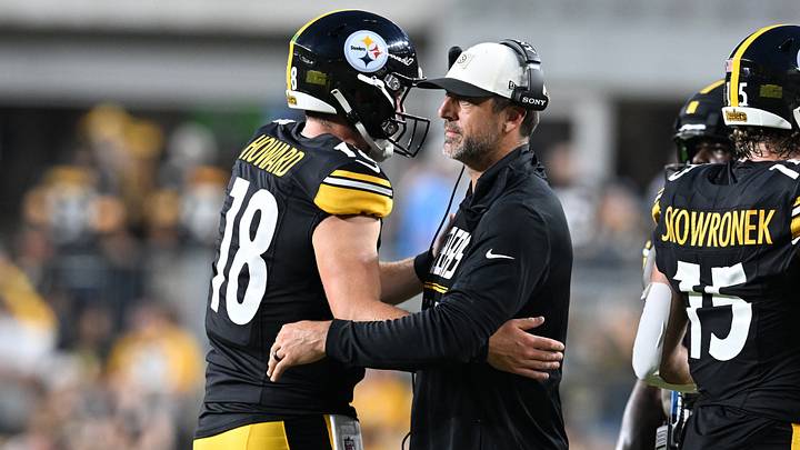 Steelers starting quarterback Aaron Rodgers has helped coach younger position mates such as Will Howard.