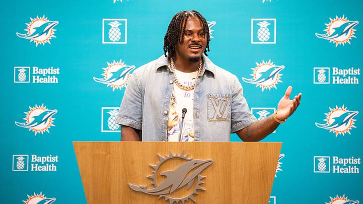 Miami Dolphins QB Malik Willis during his introductory press conference Miami Dolphins QB Malik Willis during his introductory press conference