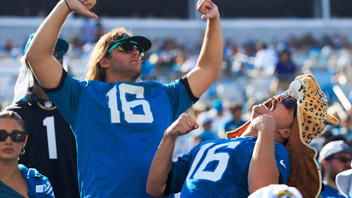 Jacksonville Jaguars fans boo and show their defeated attitude during the fourth quarter of an NFL