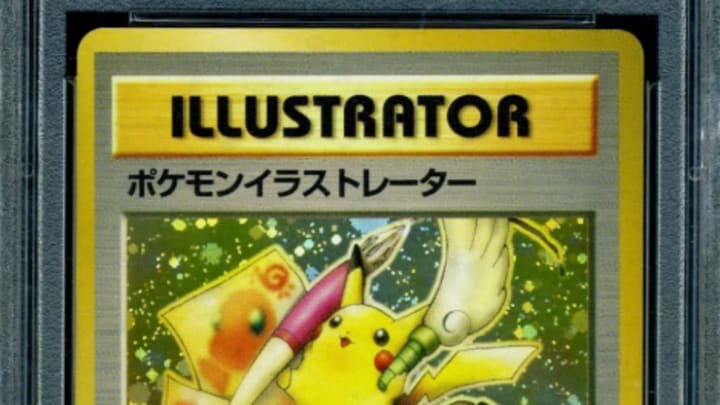 1998 Japanese Promo Pikachu Illustrator card, graded a PSA Mint 9. 1998 Japanese Promo Pikachu Illustrator card, graded a PSA Mint 9.