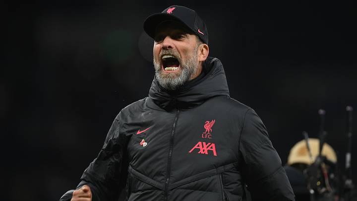 Klopp made a point of celebrating with away fans after Liverpool's victory against Spurs