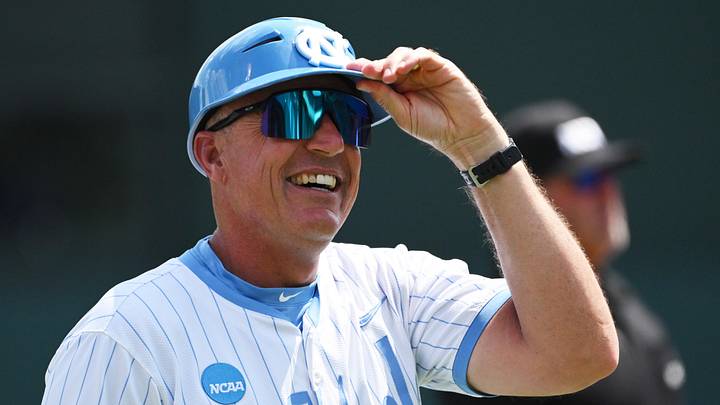 Jun 7, 2026; Chapel Hill, NC, USA;  North Carolina Tar Heels head coach Scott Forbes at Boshamer Stadium. Mandatory Credit: Zachary Taft-Imagn Images