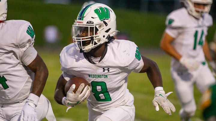 Crest football hosted Weddington in a non-conference matchup on Sept. 12, 2025 in Boiling Springs. Weddington won, 31-10. Crest football hosted Weddington in a non-conference matchup on Sept. 12, 2025 in Boiling Springs. Weddington won, 31-10.