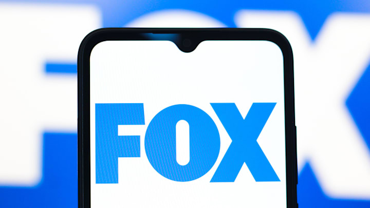 In this photo illustration, the Fox Corporation logo is seen...