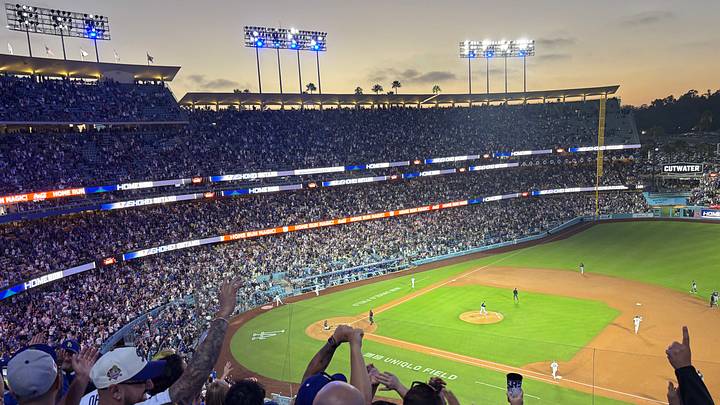 Dodger Stadium erupts after a Shohei Ohtani solo home run in the bottom of the sixth inning. Dodger Stadium erupts after a Shohei Ohtani solo home run in the bottom of the sixth inning.