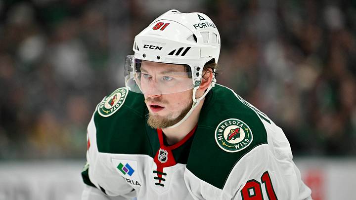 Apr 9, 2026; Dallas, Texas, USA; Minnesota Wild right wing Vladimir Tarasenko (91) looks on during the game between the Stars and the Wild at American Airlines Center. Mandatory Credit: Jerome Miron-Imagn Images